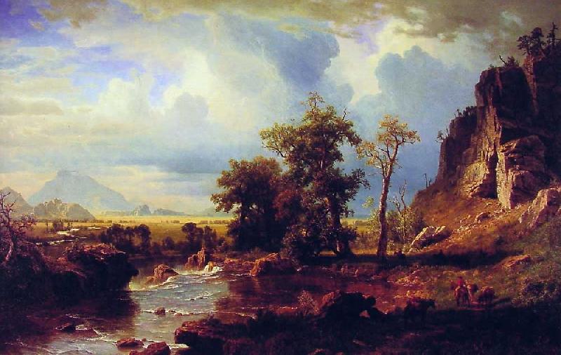 Albert Bierstadt North Fork of the Platte Nebraska oil painting image